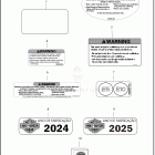FLTRXSE 1TC6 CVO ROAD GLIDE (2025) Лейбл предостережения