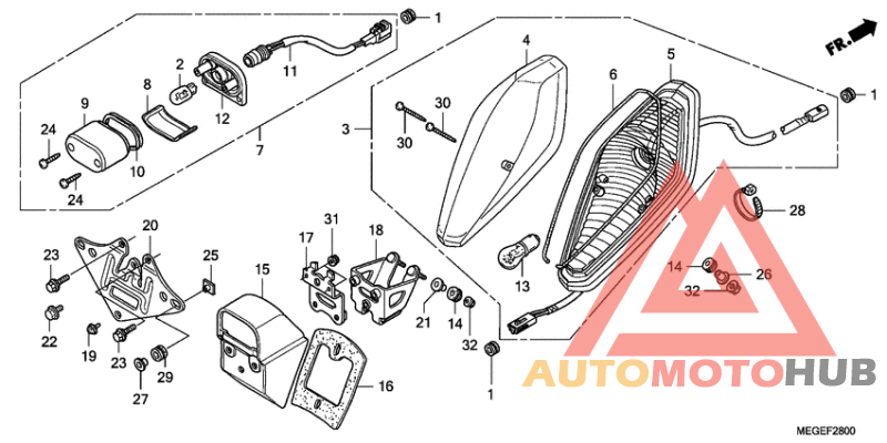 Taillight unit ass`y