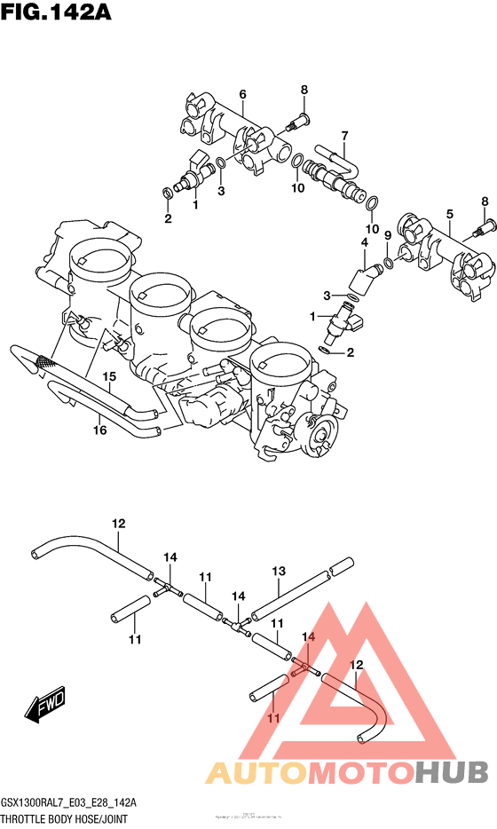 Throttle Body Hose/joint (Gsx1300Ral7 E03)