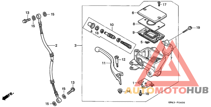 Fr. brake master cylinder