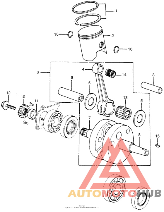 Piston + crankshaft