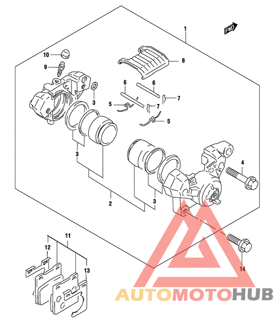 Задний суппорт