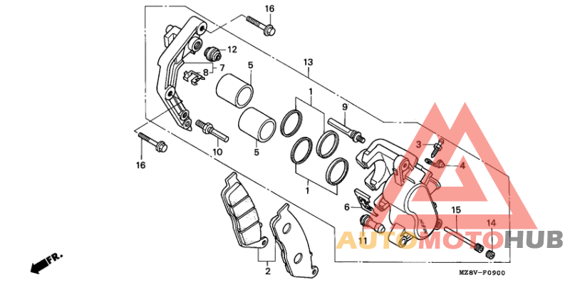 Front brake cylinder
