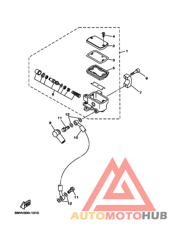 Передний тормозной цилиндр