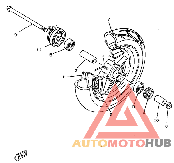 Переднее колесо