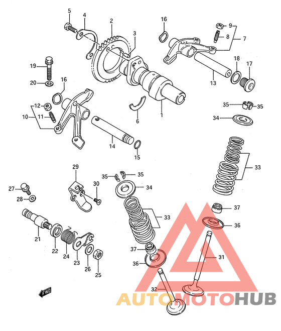 Распределительный вал-клапаны