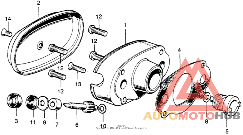Right cylinder head + cylinder head cover