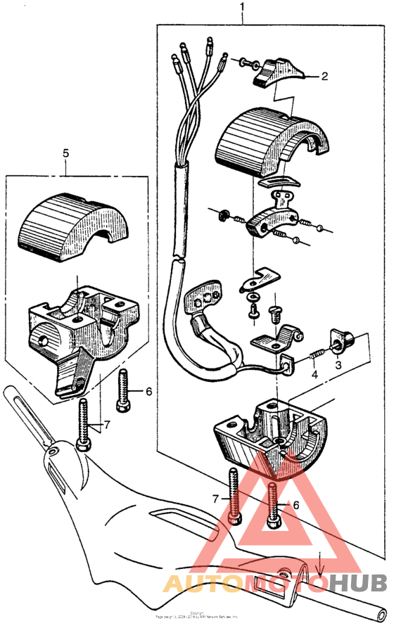 Horn button + turn signal switch
