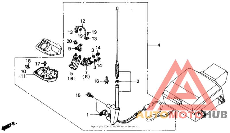 Trunk armrest set 90