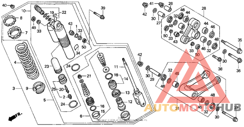 Rear shock absorber 95-97