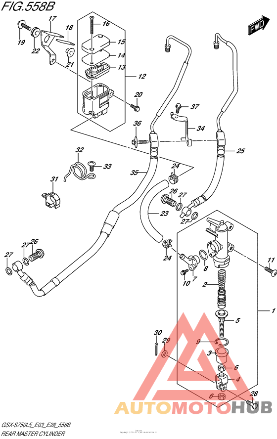 Rear Master Cylinder (Gsx-S750Al5 E28)