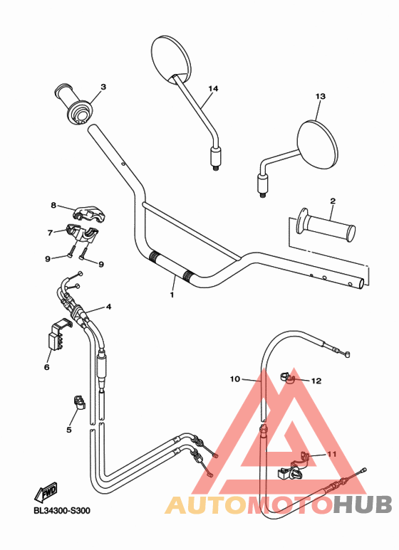 Steering handle & cable