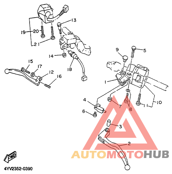 Handle switch. lever
