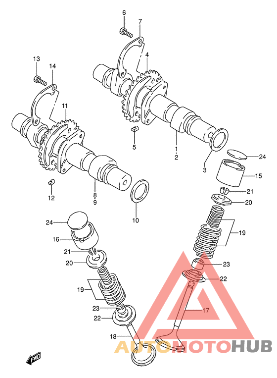 Распределительный вал-клапаны