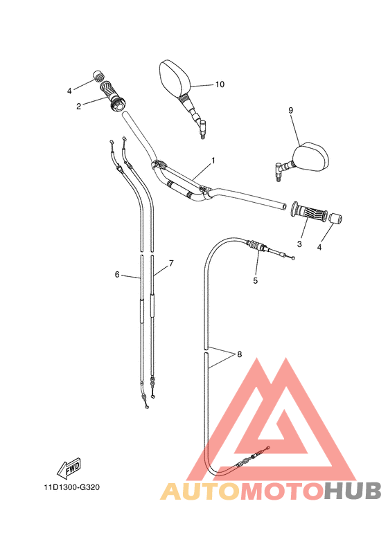 Steering handle & cable