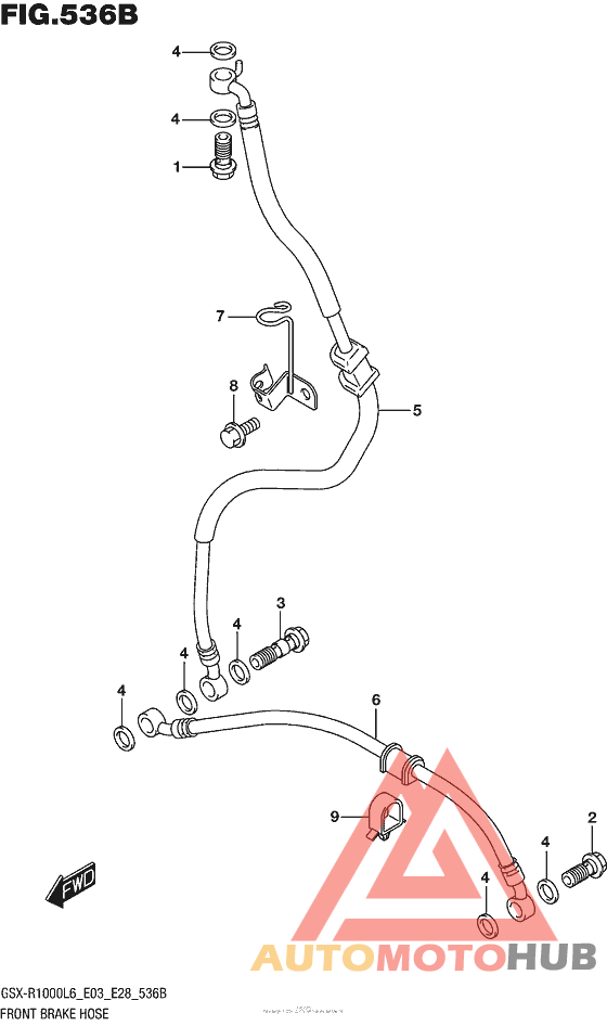 Front Brake Hose (Gsx-R1000L6 E28)