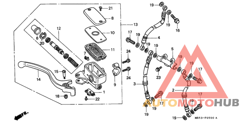 Fr. brake master cylinder