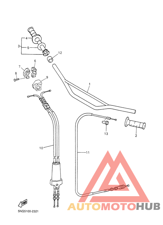 Steering handle. cable