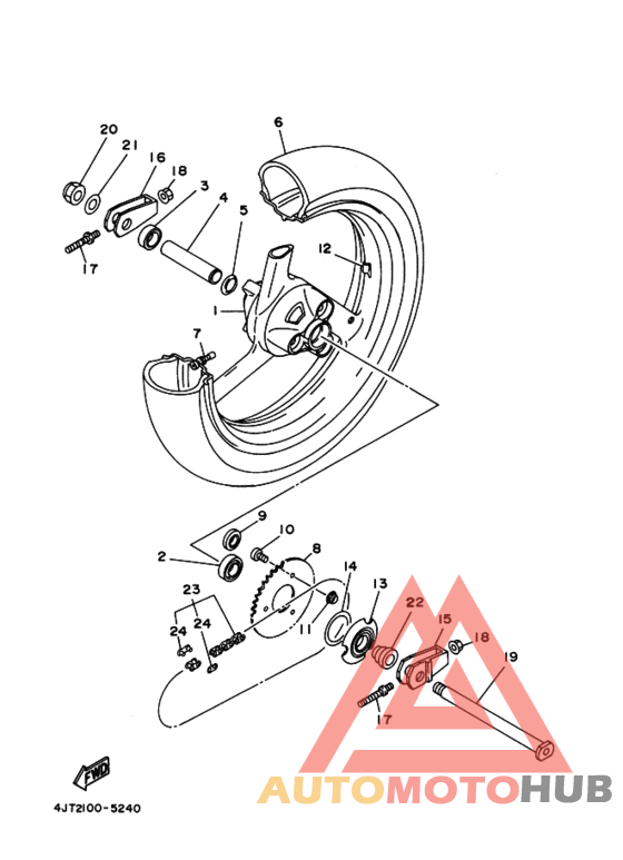Rear wheel complete assy