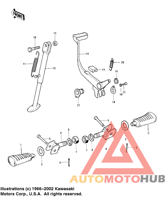 Footrests/stand/brake pedal