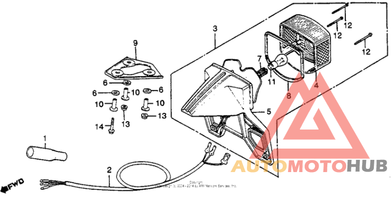 Xl500s taillight 79-81
