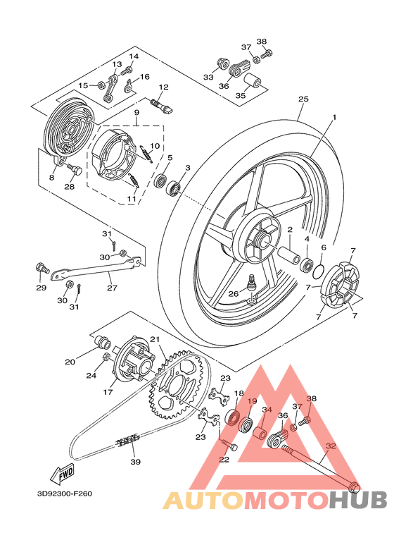 Переднее колесо