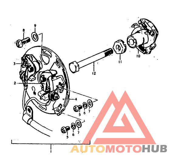 Contact breaker assy
