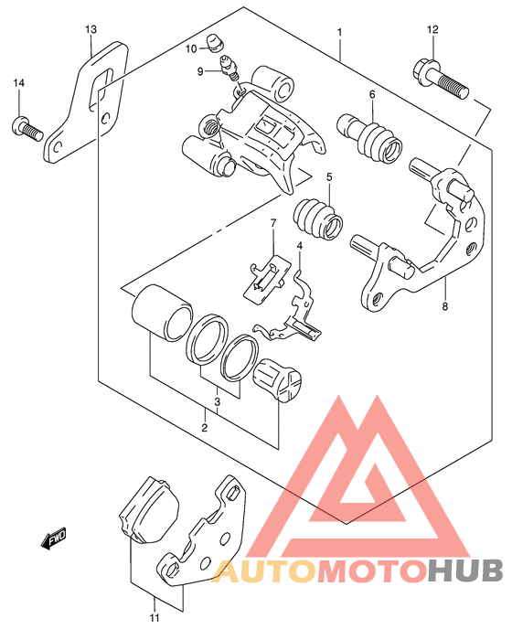 Задний суппорт