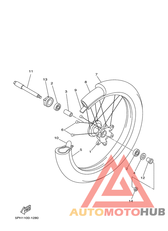 Переднее колесо