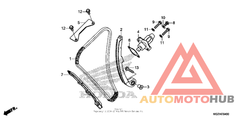Cam chain + tensioner