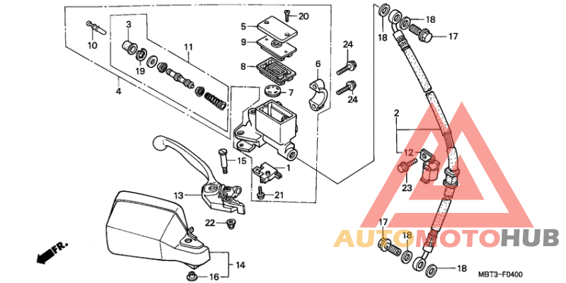 Fr. brake master cylinder