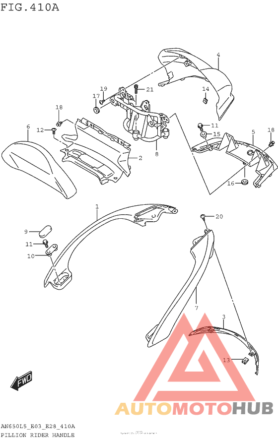 Pillion Rider Handle (An650L5 E03)
