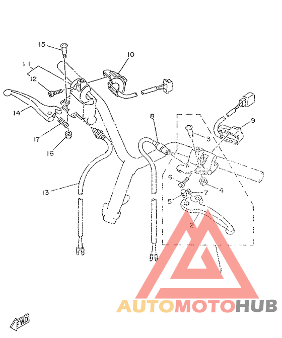 Lenkerschalter. hebel