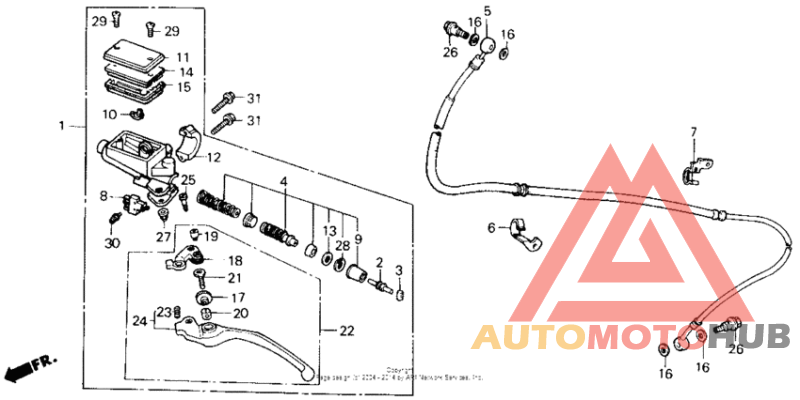 Clutch master cylinder 87