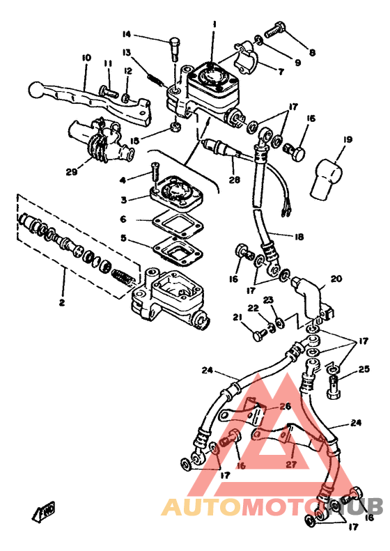 Front master cylinder.