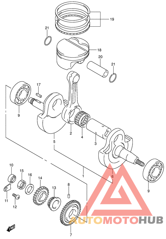 Вал коленчатый