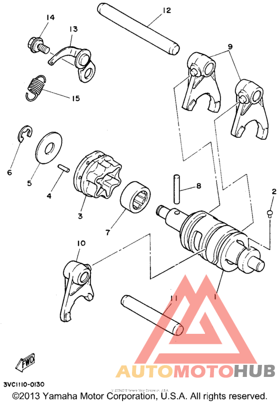 Shift cam - shift fork