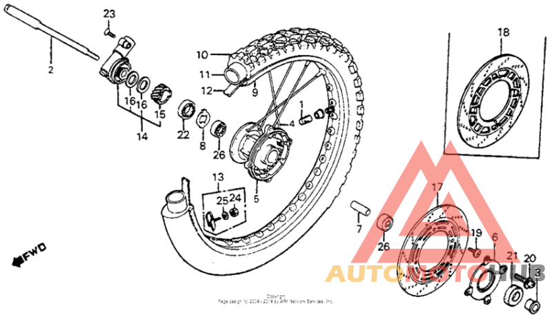 Front wheel 84-85