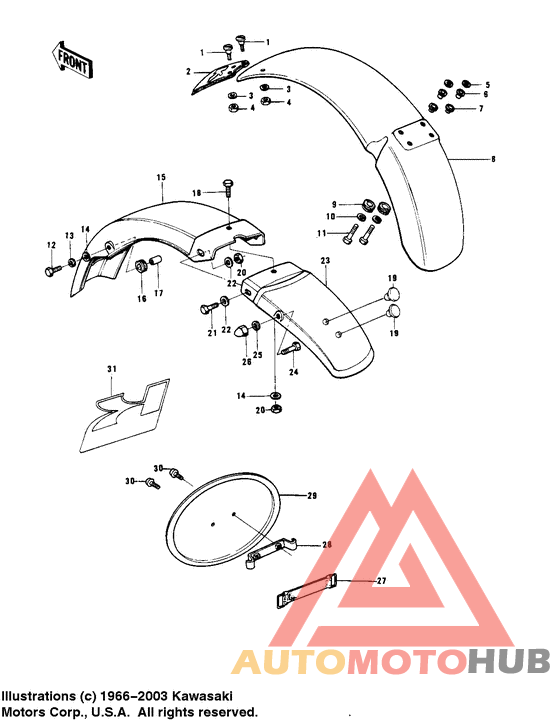 Fenders/number plate