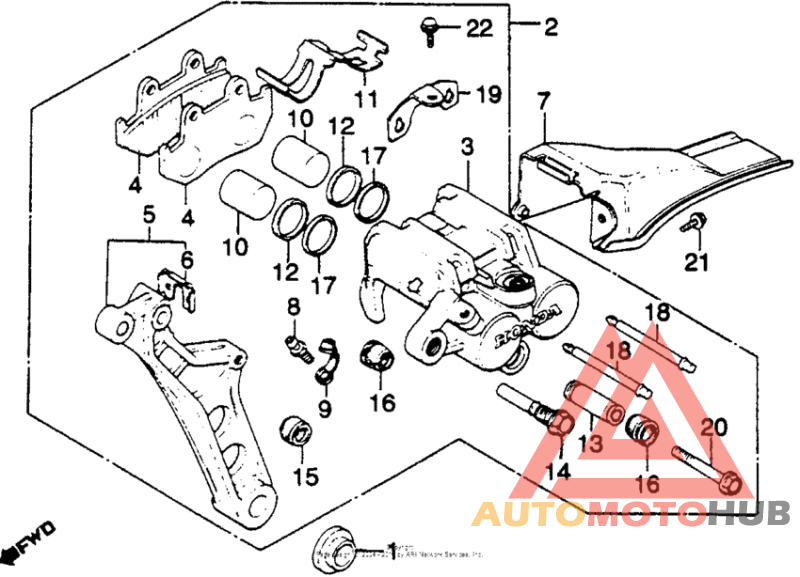 Rear brake caliper 82