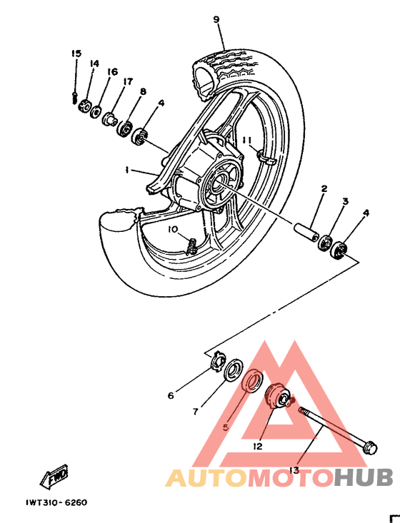 Переднее колесо