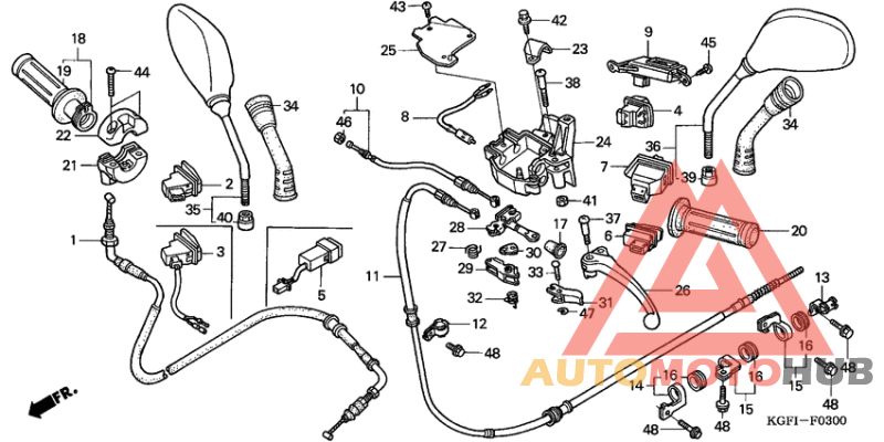 Handle lever/switch/cable