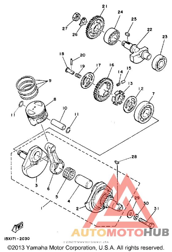Crankshaft-piston