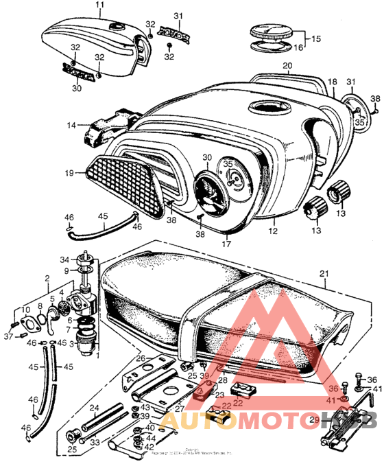 Fuel tank + seat