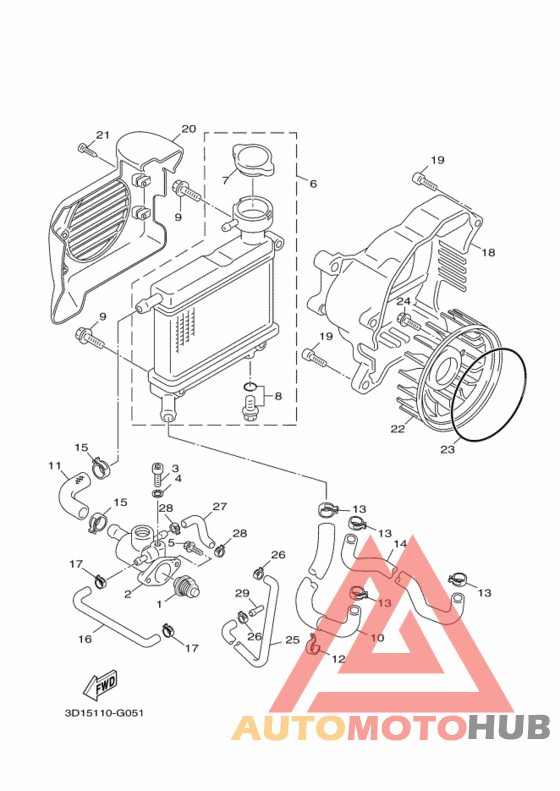 Радиатор и шланг
