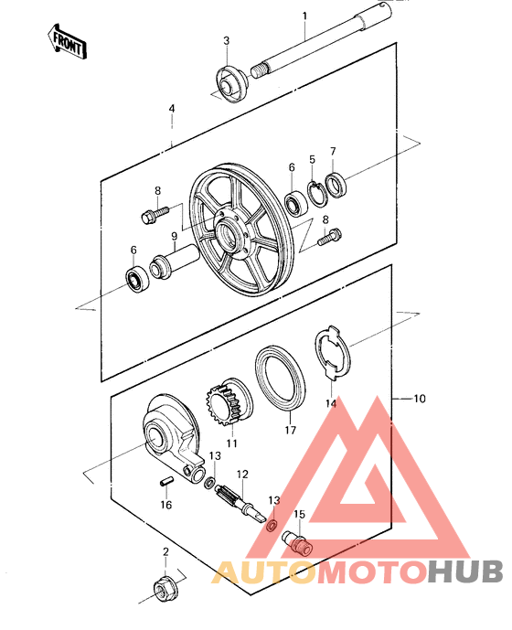 Front wheel/hub