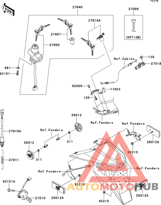 Ignition switch/locks/reflectors(a1/a2)