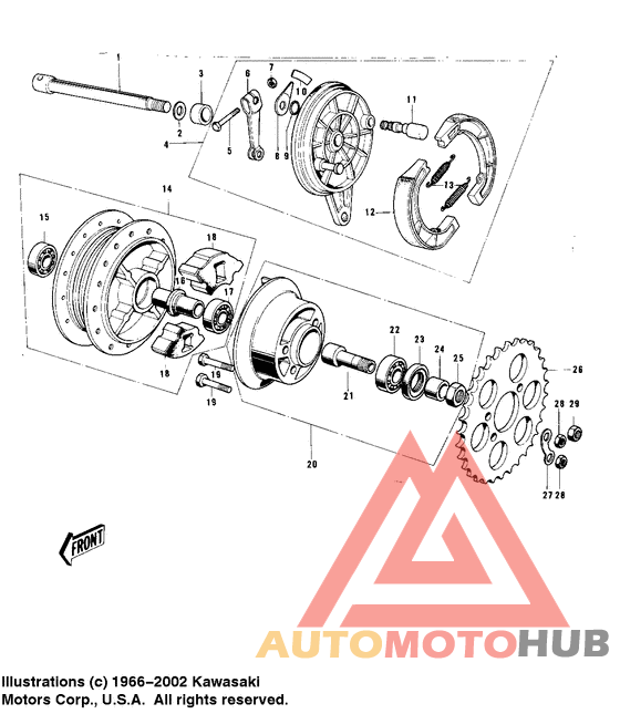 Rear hub/brake