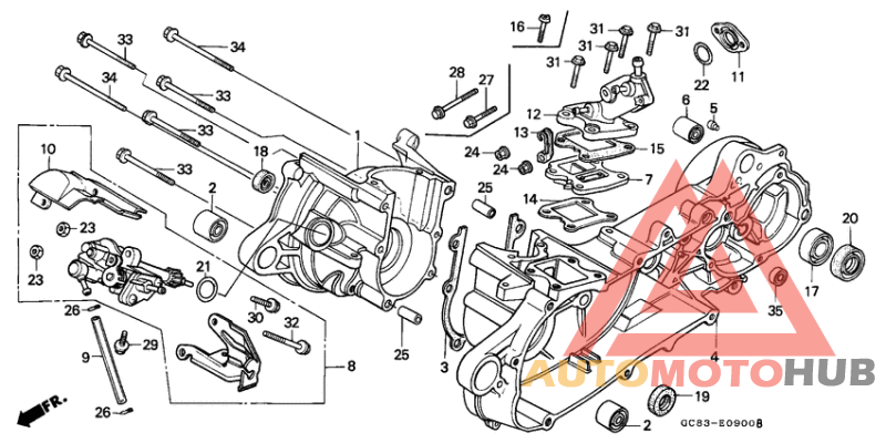 Crankcase/oil pump