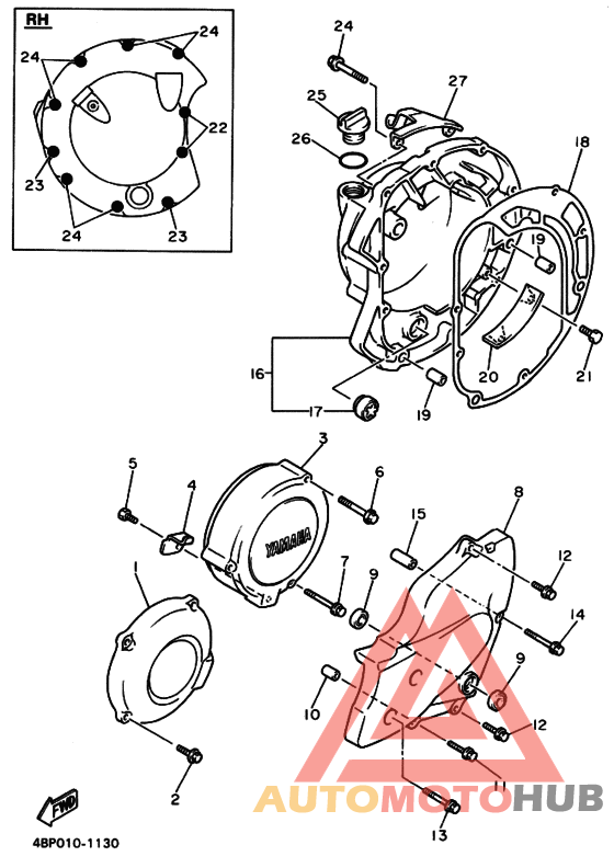 Crankcase cover ass`y  (v